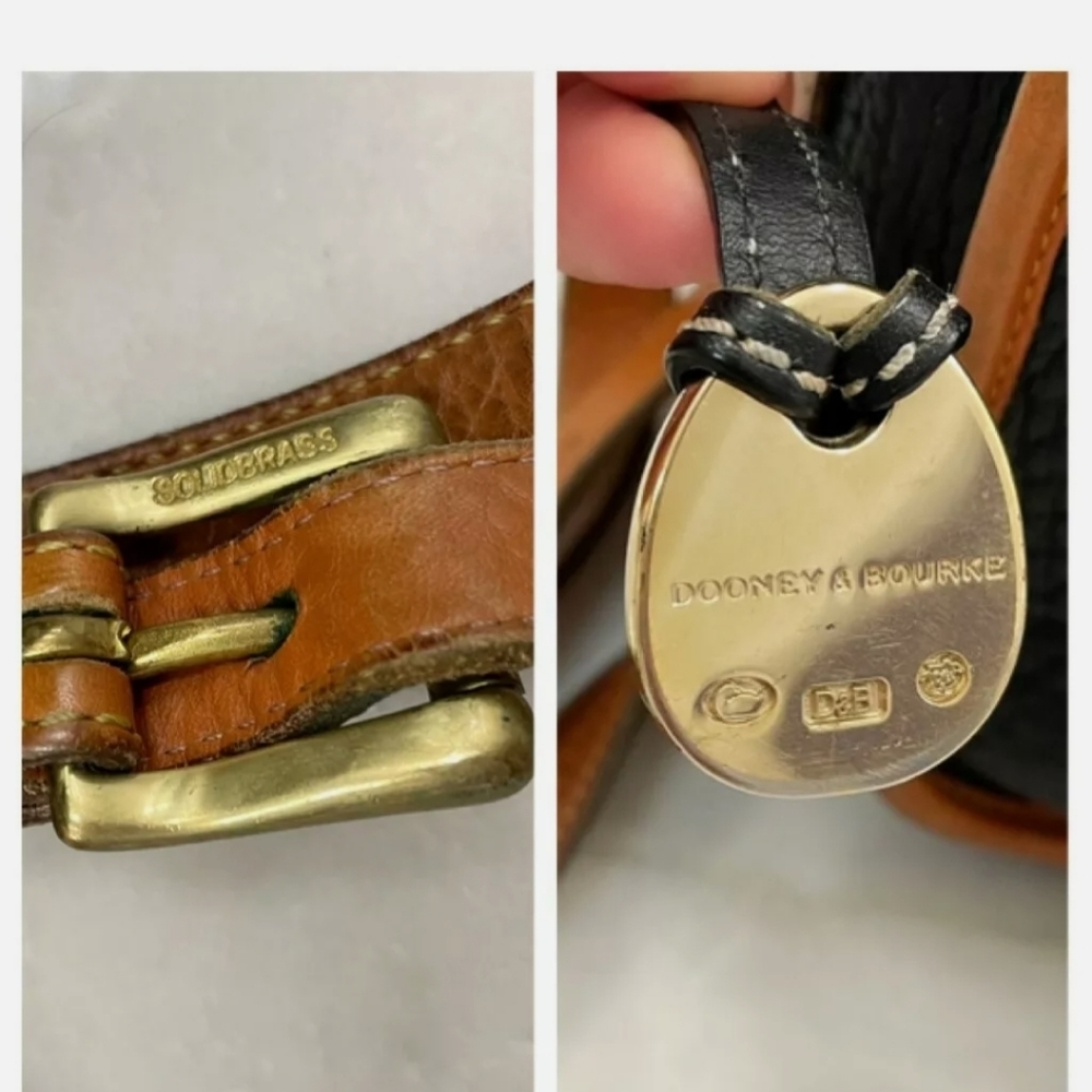 DOONEY & BOURKE All Weather Leather Equestrian Vintage Satchel Crossbody Bag - Picture 16 of 16